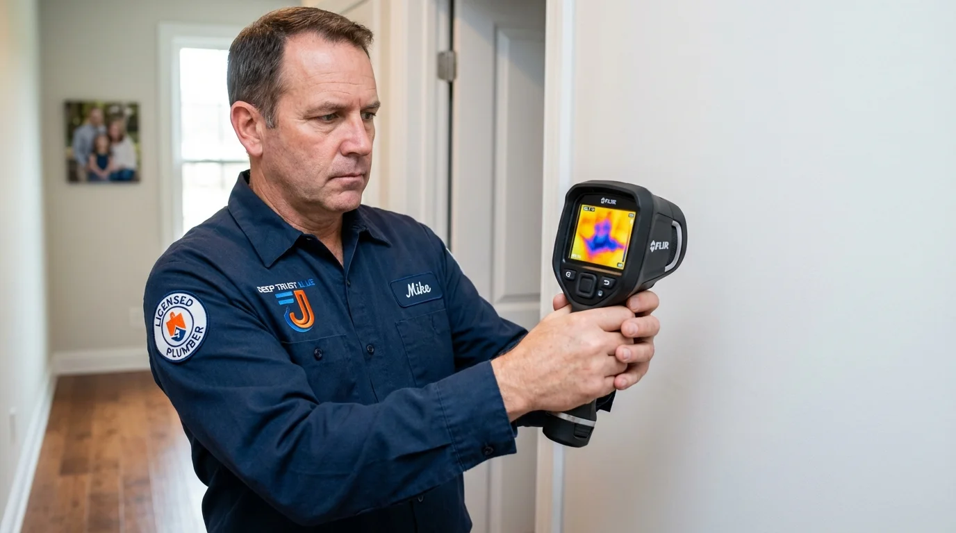Thermal imaging leak detection by Johns Plumbing LLC in Osterville